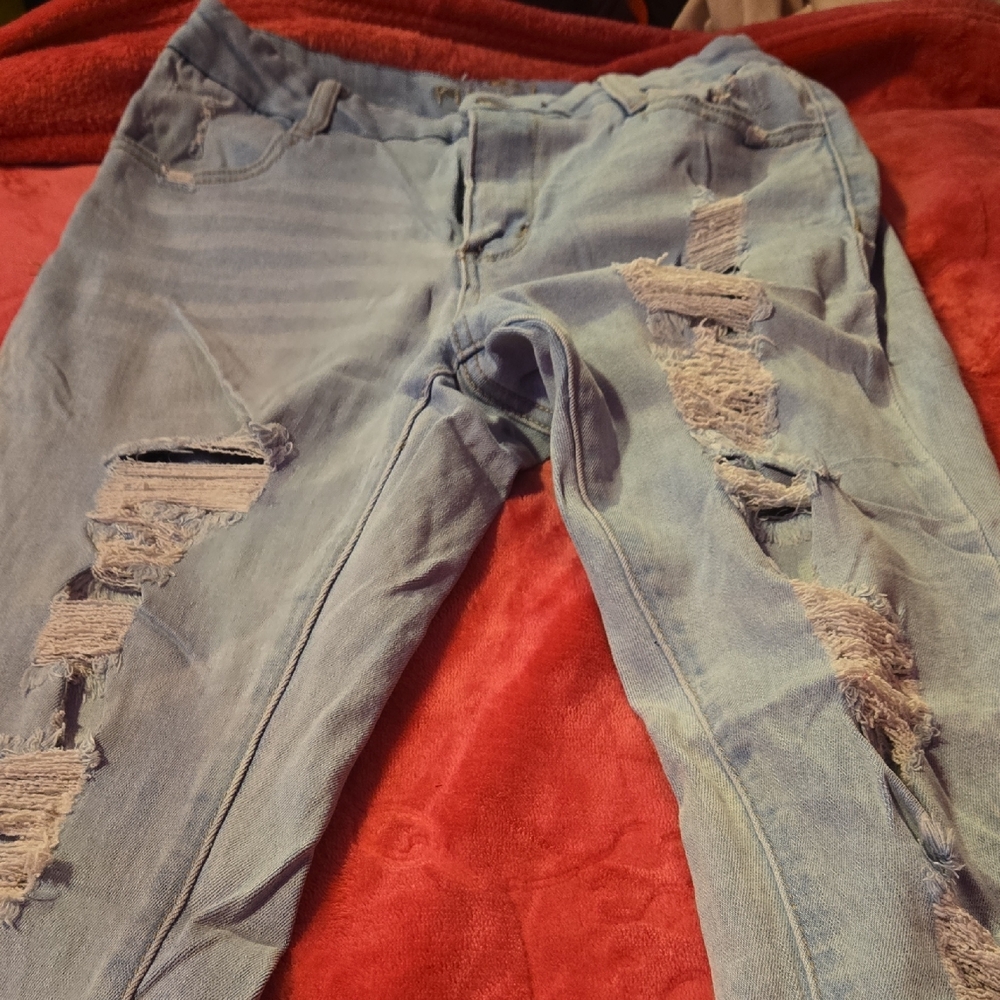 Distressed Light Blue Women's Jeans